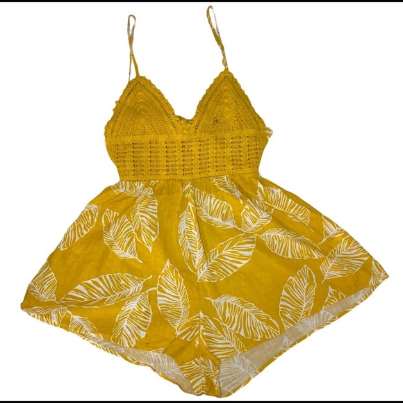 Pants - SUMMER/SPRING YELLOW ROMPER